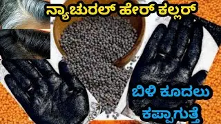 1ಸೆಕೆಂಡ್ ನಲ್ಲಿ 🥬 ಬಿಳಿಕೂದಲು ಕಪ್ಪಾಗುತ್ತೆ /White Hair to Black Hair Naturally