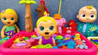 17 Minutes Satisfying With Unboxing Pink Swimming Pool Toy Set With Ambulance | Unboxing Toy