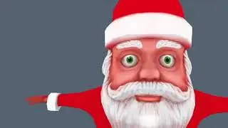 Santa 3D Texture Merry Christmas