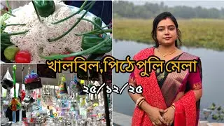 খালবিল, চুনোমাছ, পিঠেপুলি মেলা | শীতকালের মেলা| গ্রামবাংলার মেলা| #mela #Winter festival 🎎