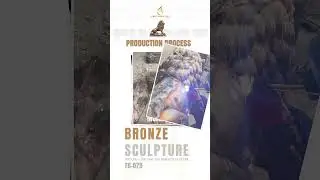 Watch This Bronze Lion Come to Life --- Lost Wax Casting in Action 🦁🔥 #bronzeart #sculpture  #lion
