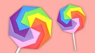 【情人節】摺紙波板糖 棒棒糖/ Origami Valentine's Day Lollipop (三呎紙 Sccc Origami)