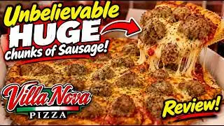 UNBELIEVABLE! Huge Chunks of Sausage! Villa Nova Pizza Review! 6821 Pershing Rd. Stickney