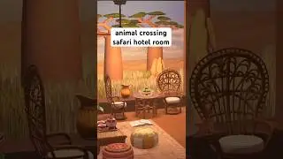 safari hotel room inspired by Mott visiting my island #acnh  #acnhdesign #animalcrossing