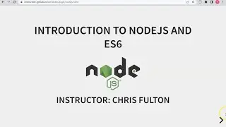 Intro. To Nodejs and ES6 - Implementing NPM Part I