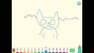 How to draw a Christmas cat