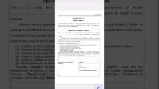 medical fitness certificate format #maharashtra #medicalcolleges #mbbs #supremecourtneet
