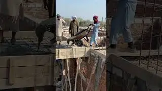 Concrete Mixer Machine & Pump | Heavy Labor Work | Malik Arif Construction