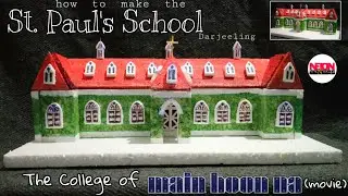 How to make a church school//St. Paul's School with thermocol//college of Main Hoon Na & Barfi movie