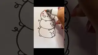 How to draw cute pig | Pig drawing #shorts
