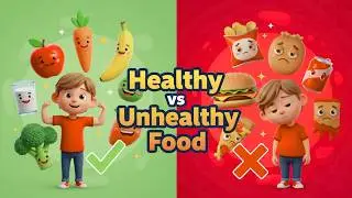 Healthy vs Unhealthy Food 🍎🍔 | Good Food & Bad Food for Kids | #eurekajunior
