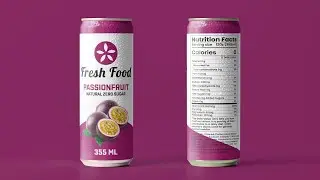 Can Packaging Label Design (Energy Drink)  in Adobe illustrator CC