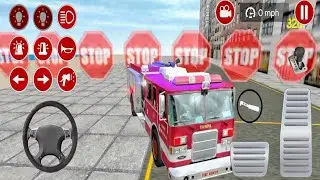 Truck Pemadam Kebakaran Panjang Padamkan Api Besar - Mobil Balap Simulator Android Gameplay HD 2196