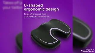 Coccyx Seat Cushion with Cooling Effect & Memory Foam, Orthopedic Design, Tailbone Lower Back Pain👇