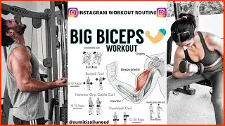 Trying out INSTAGRAM WORKOUT ROUTINE | BICEPS WORKOUT For Men & Women *CRAZY RESULTS*
