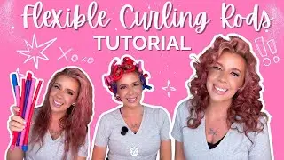 How to Use Flexible Curling Rods I No Heat Spiral Curls #hairtutorial