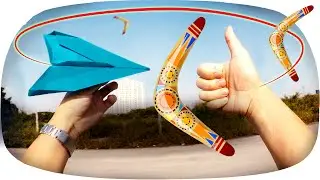 Make your own roller coaster out of paper airplane. DIY Plane Boomerang