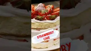 EASY strawberry CAKE 🍰🍓
