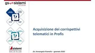 Acquisizione dei corrispettivi telematici in PROFIS