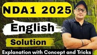 NDA 1 2025 English Question Paper Solution।। NDA Previous Years Question Paper Solution।। 