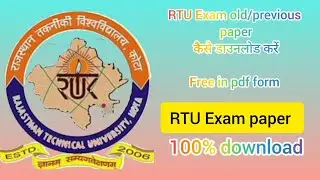 RTU exam old paper kaise download kare #trendingvideo