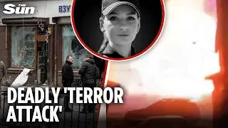 Horror moment double blast kills newlywed cop and injures 25 others in Ukraine 'terror attack'