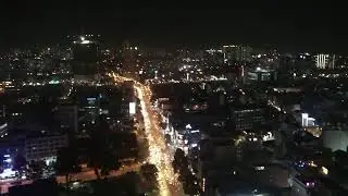 Hi Chi Minh City night view from 26th Floor
