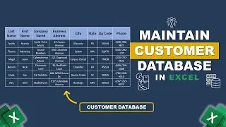 How to Maintain Customer Database in Excel