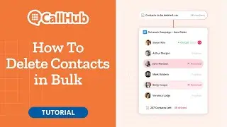 Как массово удалить контакты в CallHub