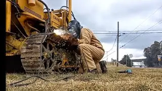 Welding Rebar on Bulldozer Tracks (Part 1)