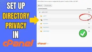 How to Setup Directory Privacy in cPanel | Password Protect Directory