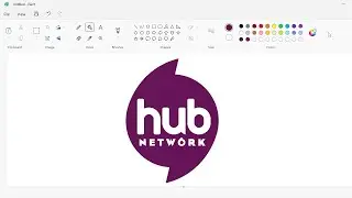 How to draw the Hub Network logo using MS Paint | How to draw on your computer