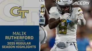 Malik Rutherford&nbsp;2025 Regular Season Highlights | Georgia Tech WR