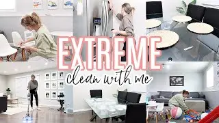 ULTIMATE CLEAN WITH ME 2023 || HUGE MESS CLEAN WITH ME || KITCHEN, PLAYROOM, DOWNSTAIRS
