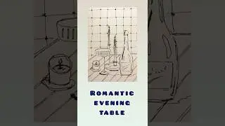 #drawing #sketch #dinner #table  #romantic #romance #wine #easydrawing #creative #candle