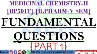 KEY QUESTIONS | FUNDAMENTAL QUESTIONS | GPAT OBJECTIVE QUESTIONS | MEDICINAL CHEMISTRY-II@Medchemiya