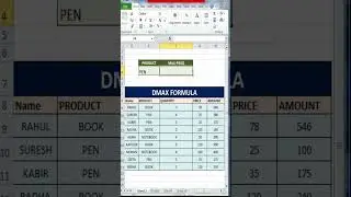 Dmax Formula in Excel #nkexcelclasses #exceltutorial #short #excel #dmaxformula