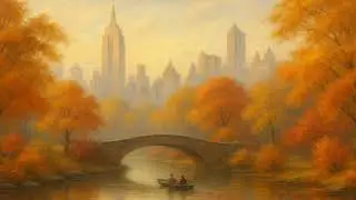 Central Park Autumn Oil Painting Screensaver | NYC Fall Art for Frame TV