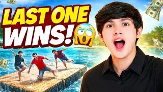 Last to Leave the Floating Platform Wins $1000! 💰🌊 | Insane Challenge!&rdquo;