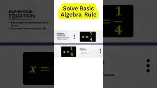 Solve Basic Algebra Rule 1 Simplification In seconds!  Comment The Answer! #SHORTS #ytshorts