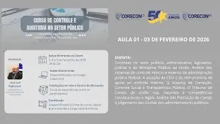 Curso de Controle e Auditoria no Setor Público - Aula 01 - 03 /02 /2026