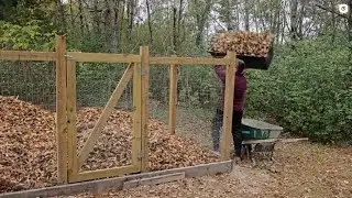 Осенние работы в саду/Уборка огуречных и тыквенных грядок.
