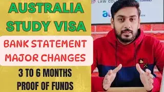 Australia Bank Statement New Policy for Study Visa