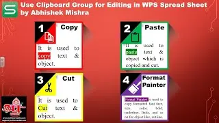 Use Clipboard Group for Editing in WPS Spread Sheet by Dr. Abhishek Mishra
