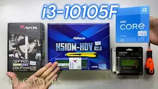 intel Core i3 10105F ASRock H510M-HDV R2.0 AFOX GT710 Average PC Build Benchmark