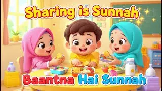 Sharing is Sunnah 🧸 | Baantna Hai Sunnah | Cute Muslim Kids poem | Hindi Urdu Rhymes for Children 