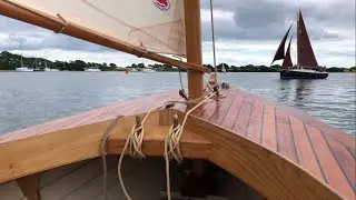 Restored Wooden Lugger First Sail