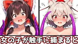 女の子が触手に捕まると即全身揉みほぐしイベント確定へ！〇〇ゲー茶番 ユリユリハザード編part2【ゆっくり茶番】
