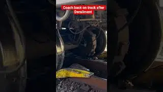 Coach back on track after Derailment #viralreels #train #locopilot #loco#Pratibha5129