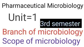 branch of microbiology b pharma 3rd semester/scope of microbiology/scope and history of microbiology